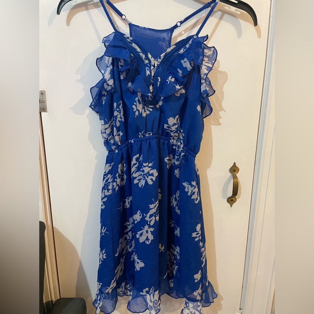 Blue floral dress